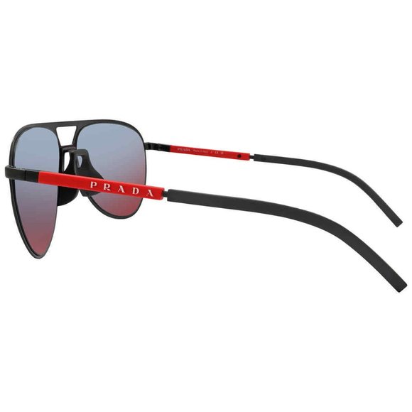 Prada Blue Red Mirror Men's Sunglasses - Picture 2 of 4